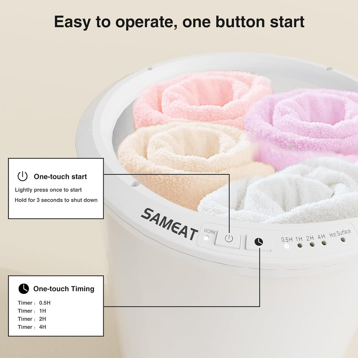 SAMEAT Heated Towel Warmers for Bathroom - Large Towel Warmer Bucket